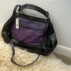 Apt 9 black/purple shoulder bag NWT